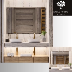 Lustro prostokątne z dekoracyjną lustrzaną fazą - FAZA