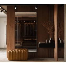 Lustro ROYAL CRYSTAL prostokątne w lustrzanej ramie OptiWhite glamour pion/poziom