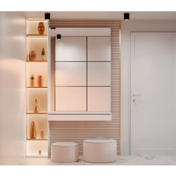 Lustro LOUIS duże nowoczesne prostokątne dekoracyjne do sypialni w pionie i poziomie