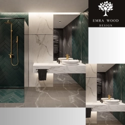 Lustro na wymiar prostokątne w dwóch częściach do toaletki - AGIS