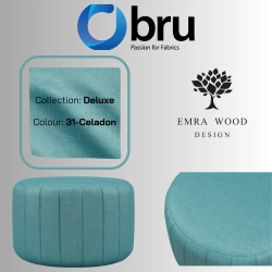 Pufa Okrągłą Kolory Rozmiary Tkanina Deluxe Fi 35 - 40 - 45 - 50 - 55 - 60 - 65 - 70 - 75 - 80 - 85 - 90 - 95 - 100 cm