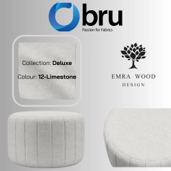 Pufa Okrągłą Kolory Rozmiary Tkanina Deluxe Fi 35 - 40 - 45 - 50 - 55 - 60 - 65 - 70 - 75 - 80 - 85 - 90 - 95 - 100 cm