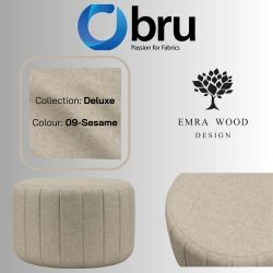 Pufa Okrągłą Kolory Rozmiary Tkanina Deluxe Fi 35 - 40 - 45 - 50 - 55 - 60 - 65 - 70 - 75 - 80 - 85 - 90 - 95 - 100 cm