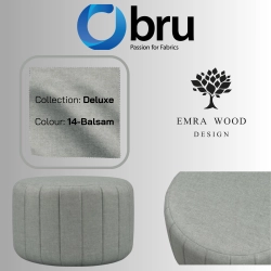 Pufa Okrągłą Kolory Rozmiary Tkanina Deluxe Fi 35 - 40 - 45 - 50 - 55 - 60 - 65 - 70 - 75 - 80 - 85 - 90 - 95 - 100 cm