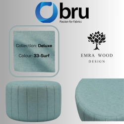 Pufa Okrągłą Kolory Rozmiary Tkanina Deluxe Fi 35 - 40 - 45 - 50 - 55 - 60 - 65 - 70 - 75 - 80 - 85 - 90 - 95 - 100 cm