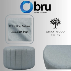 Pufa Okrągłą Kolory Rozmiary Tkanina Deluxe Fi 35 - 40 - 45 - 50 - 55 - 60 - 65 - 70 - 75 - 80 - 85 - 90 - 95 - 100 cm