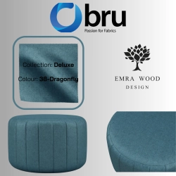 Pufa Okrągłą Kolory Rozmiary Tkanina Deluxe Fi 35 - 40 - 45 - 50 - 55 - 60 - 65 - 70 - 75 - 80 - 85 - 90 - 95 - 100 cm