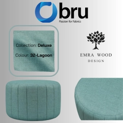 Pufa Okrągłą Kolory Rozmiary Tkanina Deluxe Fi 35 - 40 - 45 - 50 - 55 - 60 - 65 - 70 - 75 - 80 - 85 - 90 - 95 - 100 cm