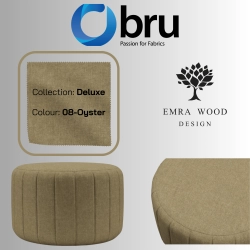 Pufa Okrągłą Kolory Rozmiary Tkanina Deluxe Fi 35 - 40 - 45 - 50 - 55 - 60 - 65 - 70 - 75 - 80 - 85 - 90 - 95 - 100 cm