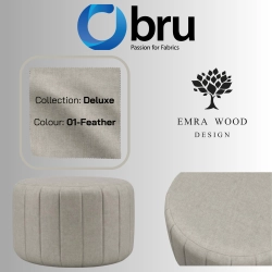 Pufa Okrągłą Kolory Rozmiary Tkanina Deluxe Fi 35 - 40 - 45 - 50 - 55 - 60 - 65 - 70 - 75 - 80 - 85 - 90 - 95 - 100 cm