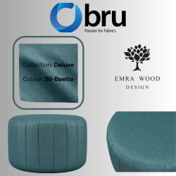 Pufa Okrągłą Kolory Rozmiary Tkanina Deluxe Fi 35 - 40 - 45 - 50 - 55 - 60 - 65 - 70 - 75 - 80 - 85 - 90 - 95 - 100 cm