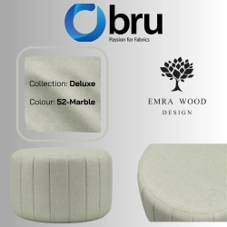 Pufa Okrągłą Kolory Rozmiary Tkanina Deluxe Fi 35 - 40 - 45 - 50 - 55 - 60 - 65 - 70 - 75 - 80 - 85 - 90 - 95 - 100 cm