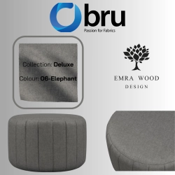 Pufa Okrągłą Kolory Rozmiary Tkanina Deluxe Fi 35 - 40 - 45 - 50 - 55 - 60 - 65 - 70 - 75 - 80 - 85 - 90 - 95 - 100 cm