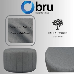 Pufa Okrągłą Kolory Rozmiary Tkanina Deluxe Fi 35 - 40 - 45 - 50 - 55 - 60 - 65 - 70 - 75 - 80 - 85 - 90 - 95 - 100 cm