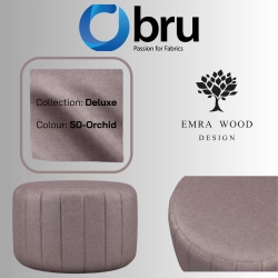 Pufa Okrągłą Kolory Rozmiary Tkanina Deluxe Fi 35 - 40 - 45 - 50 - 55 - 60 - 65 - 70 - 75 - 80 - 85 - 90 - 95 - 100 cm