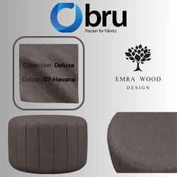 Pufa Okrągłą Kolory Rozmiary Tkanina Deluxe Fi 35 - 40 - 45 - 50 - 55 - 60 - 65 - 70 - 75 - 80 - 85 - 90 - 95 - 100 cm