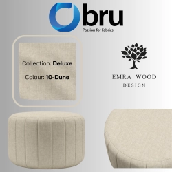 Pufa Okrągłą Kolory Rozmiary Tkanina Deluxe Fi 35 - 40 - 45 - 50 - 55 - 60 - 65 - 70 - 75 - 80 - 85 - 90 - 95 - 100 cm