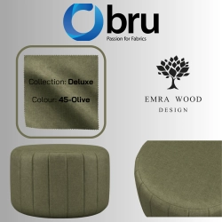 Pufa Okrągłą Kolory Rozmiary Tkanina Deluxe Fi 35 - 40 - 45 - 50 - 55 - 60 - 65 - 70 - 75 - 80 - 85 - 90 - 95 - 100 cm