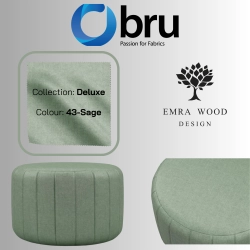 Pufa Okrągłą Kolory Rozmiary Tkanina Deluxe Fi 35 - 40 - 45 - 50 - 55 - 60 - 65 - 70 - 75 - 80 - 85 - 90 - 95 - 100 cm