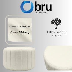 Pufa Okrągłą Kolory Rozmiary Tkanina Deluxe Fi 35 - 40 - 45 - 50 - 55 - 60 - 65 - 70 - 75 - 80 - 85 - 90 - 95 - 100 cm