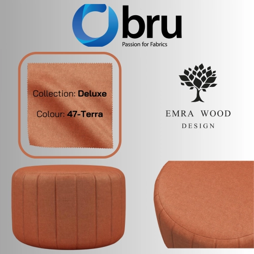 Pufa Okrągłą Kolory Rozmiary Tkanina Deluxe Fi 35 - 40 - 45 - 50 - 55 - 60 - 65 - 70 - 75 - 80 - 85 - 90 - 95 - 100 cm