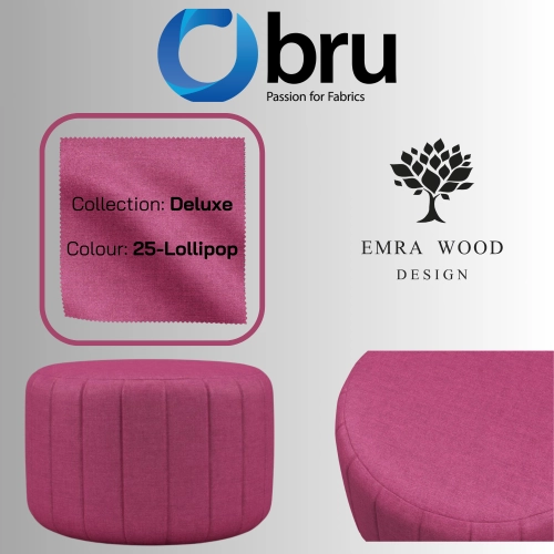 Pufa Okrągłą Kolory Rozmiary Tkanina Deluxe Fi 35 - 40 - 45 - 50 - 55 - 60 - 65 - 70 - 75 - 80 - 85 - 90 - 95 - 100 cm