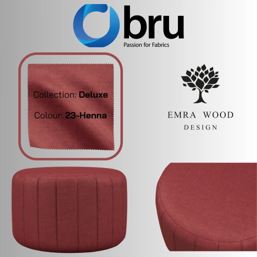 Pufa Okrągłą Kolory Rozmiary Tkanina Deluxe Fi 35 - 40 - 45 - 50 - 55 - 60 - 65 - 70 - 75 - 80 - 85 - 90 - 95 - 100 cm