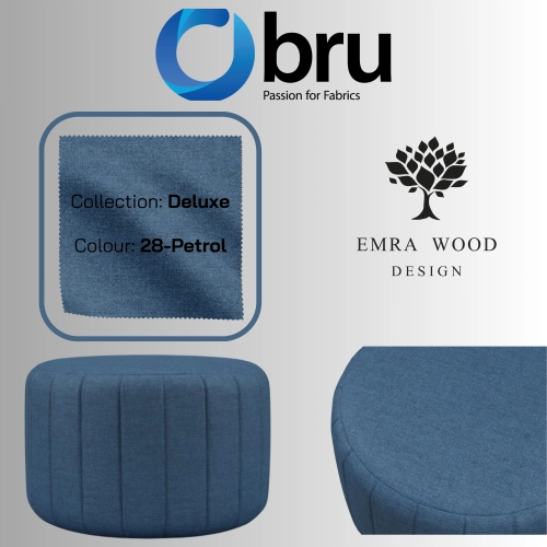 Pufa Okrągłą Kolory Rozmiary Tkanina Deluxe Fi 35 - 40 - 45 - 50 - 55 - 60 - 65 - 70 - 75 - 80 - 85 - 90 - 95 - 100 cm