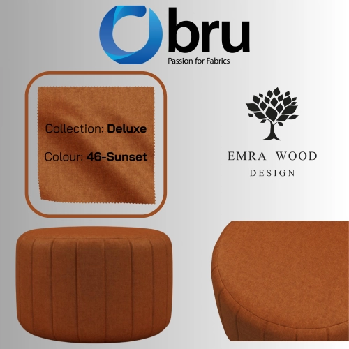 Pufa Okrągłą Kolory Rozmiary Tkanina Deluxe Fi 35 - 40 - 45 - 50 - 55 - 60 - 65 - 70 - 75 - 80 - 85 - 90 - 95 - 100 cm