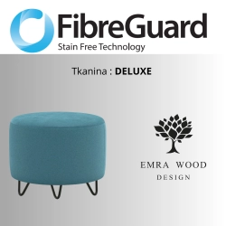 Pufa NOOR na metalowych nóżkach - tkanina Deluxe