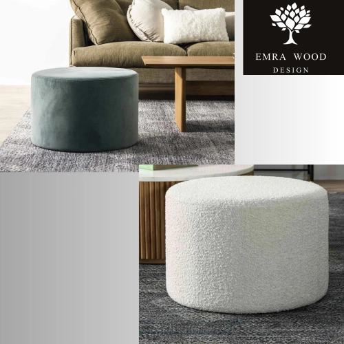 Pufa okrągła MILA - różne rozmiary - Emra Wood Design