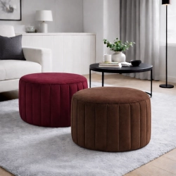 Pufa AMOR Velvet – Designerska Okrągła Pufa Welurowa