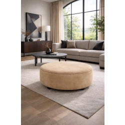 Pufa MONTE – Luksusowa Okrągła Pufa Welurowa do Salonu i Strefy Lounge