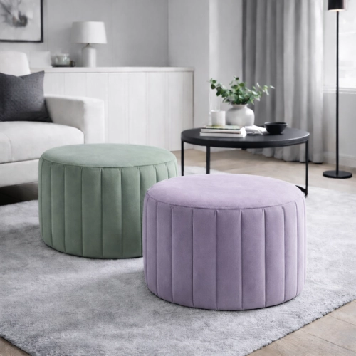 Pufa AMOR Velvet – Designerska Okrągła Pufa Welurowa