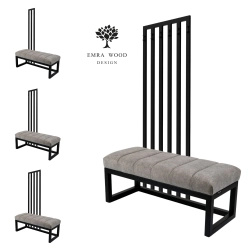 Ławka Tapicerowana Strong 14 z Wieszakiem - Styl Industrialny Model: LGM-413