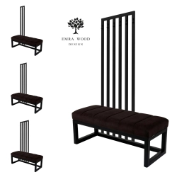 Ławka Tapicerowana Hold Me 06 z Wieszakiem - Styl Industrialny Model: LGM-413