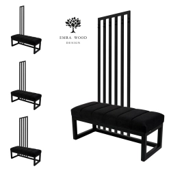 Ławka Tapicerowana Strong 15 z Wieszakiem - Styl Industrialny Model: LGM-413