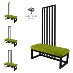 Ławka Tapicerowana Hold Me 14 z Wieszakiem - Styl Industrialny Model: LGM-413