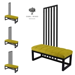 Ławka Tapicerowana Hold Me 13 z Wieszakiem - Styl Industrialny Model: LGM-413