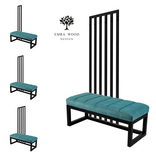 Ławka Tapicerowana Hold Me 19 z Wieszakiem - Styl Industrialny Model: LGM-413