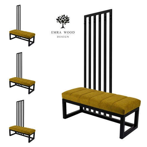 Ławka Tapicerowana Strong 07 z Wieszakiem - Styl Industrialny Model: LGM-413