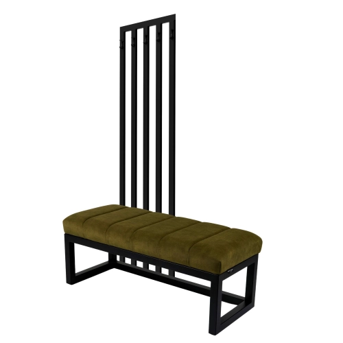 Ławka Tapicerowana Hold Me 15 z Wieszakiem - Styl Industrialny Model: LGM-413