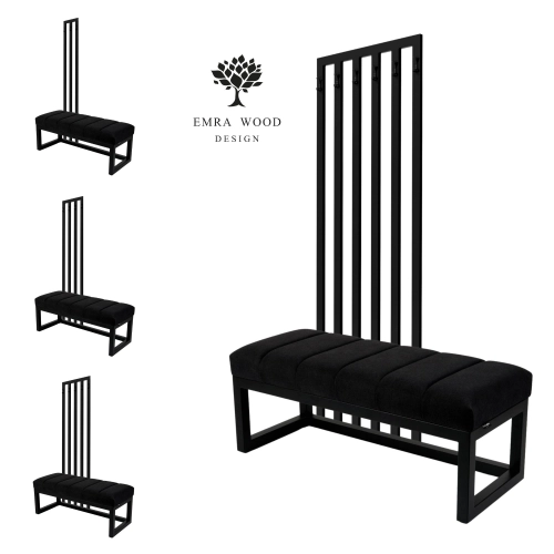 Ławka Tapicerowana Strong 15 z Wieszakiem - Styl Industrialny Model: LGM-413