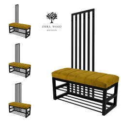 Ławka Tapicerowana Strong 07 z Wieszakiem - Styl Industrialny Model: LGM-414