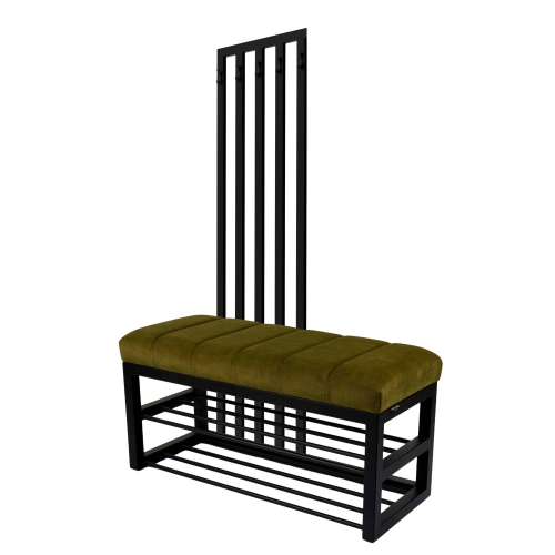 Ławka Tapicerowana Hold Me 15 z Wieszakiem - Styl Industrialny Model: LGM-414