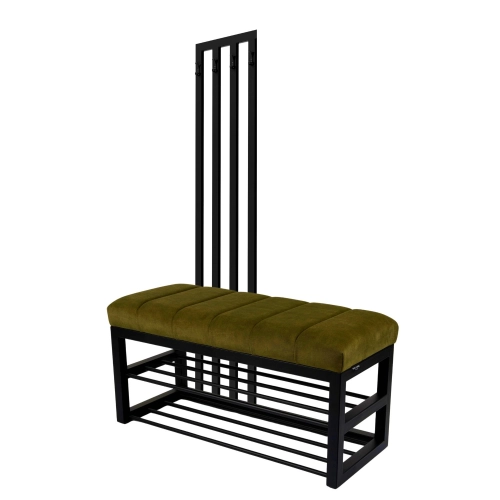 Ławka Tapicerowana Hold Me 15 z Wieszakiem - Styl Industrialny Model: LGM-414