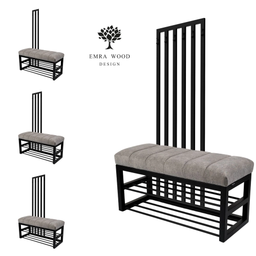 Ławka Tapicerowana Strong 14 z Wieszakiem - Styl Industrialny Model: LGM-414