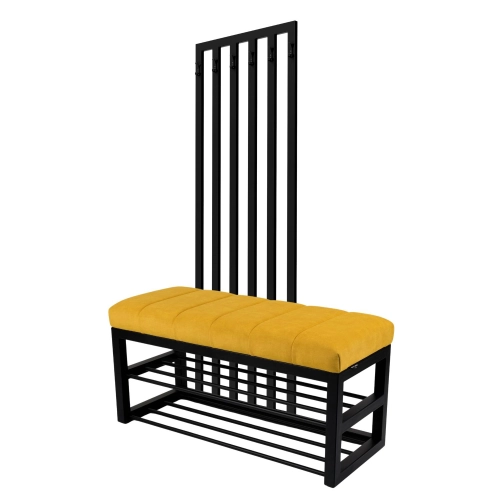 Ławka Tapicerowana Hold Me 12 z Wieszakiem - Styl Industrialny Model: LGM-414