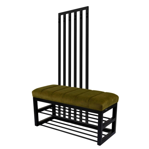 Ławka Tapicerowana Hold Me 15 z Wieszakiem - Styl Industrialny Model: LGM-414