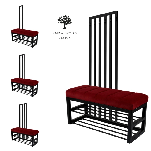 Ławka Tapicerowana Hold Me 31 z Wieszakiem - Styl Industrialny Model: LGM-414